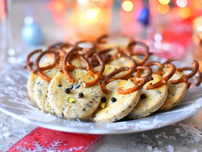 Sablés salés au Parmesan et tapenade facon Rennes de Noël