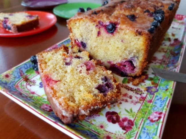 Cake myrtilles, citron et amandes