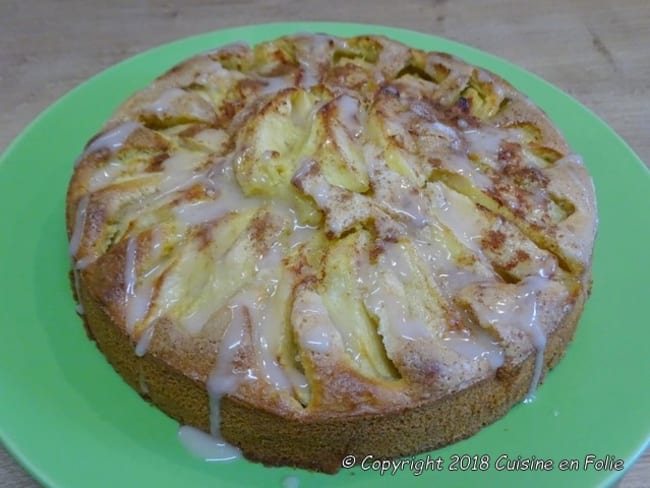 Gâteau aux pommes, cannelle et orange