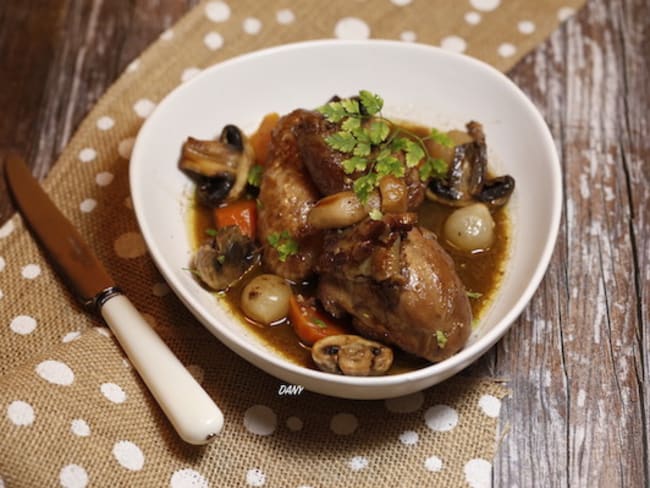 Volaille de Bresse au vin