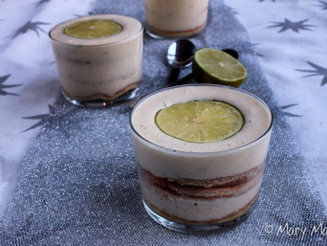 Tiramisu léger au citron vert et limoncello