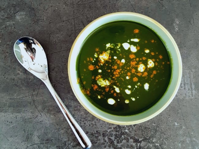 Velouté d’épinards au curry