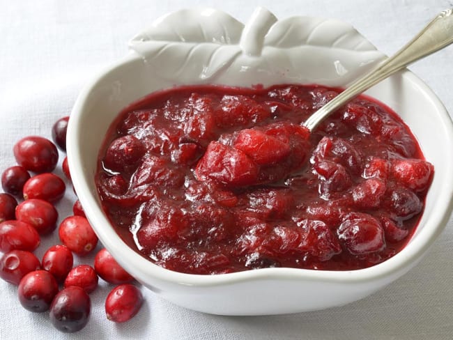 Sauce aux canneberges pour les fêtes de noël et Thanksgiving