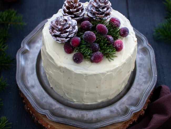 Layer cake cranberries orange