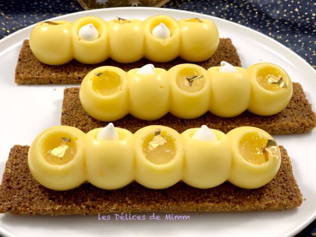 Petites bûches individuelles façon tarte au citron