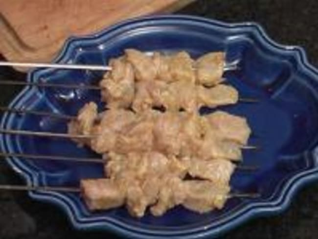 Brochettes de poulet à l'orientale