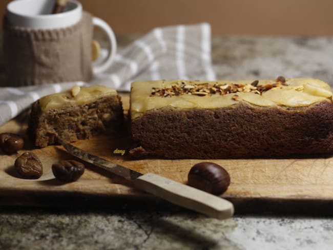 Fondant aux châtaignes et aux pommes