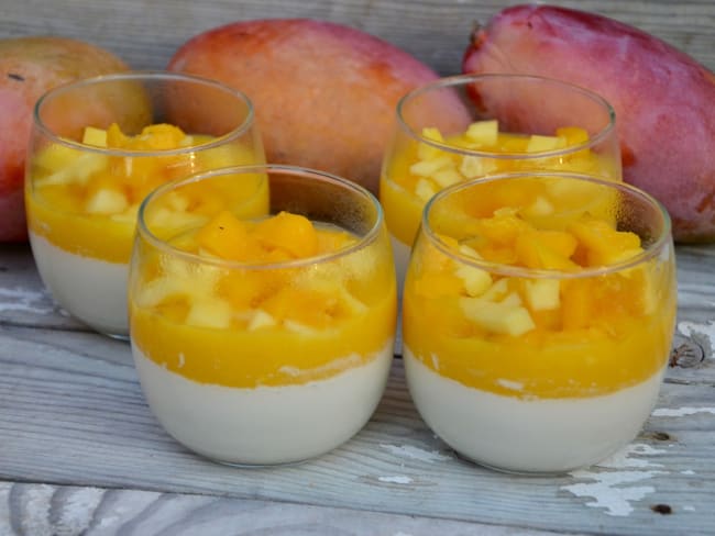 Panna cotta exotique à la mangue