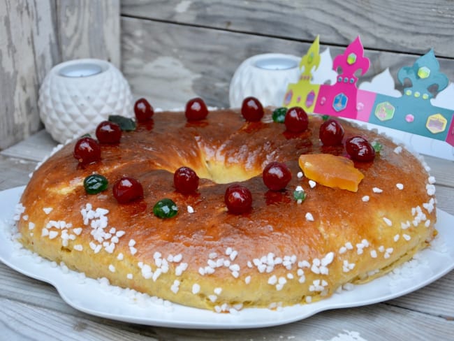 Couronne des rois de l'épiphanie aux fruits confits