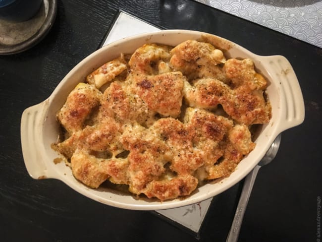 Gratin de courge delicata