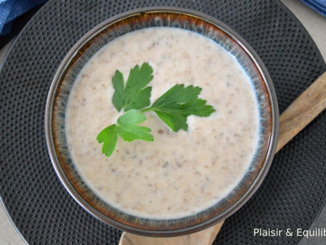 Velouté aux champignons et aux châtaignes