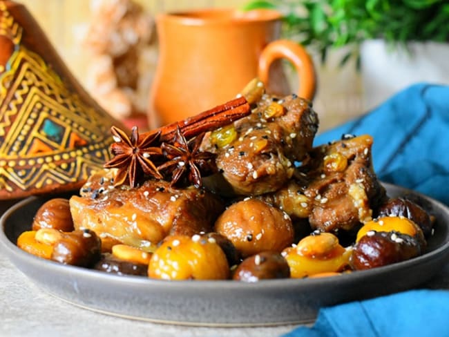 Tajine aux marrons sucré-salé 