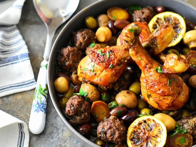 Tajine de poulet aux olives