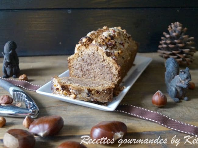 Cake noisettes et farine de châtaigne 