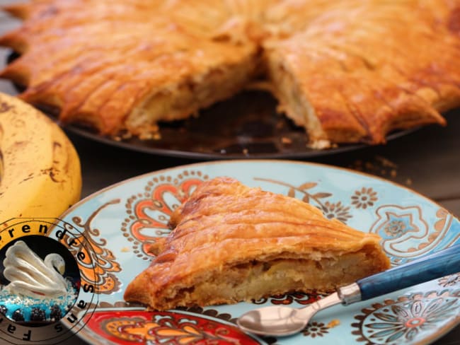 Galette des rois crème d’amandes, banane et caramel