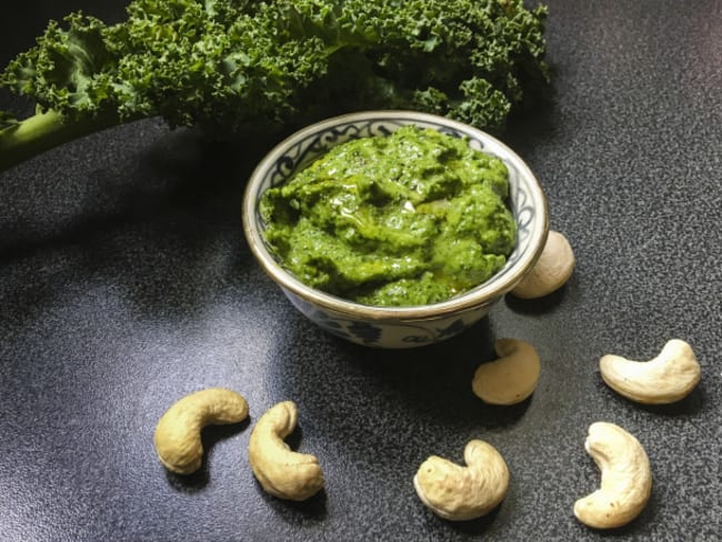 Pesto de chou kale pour accompagner les pâtes