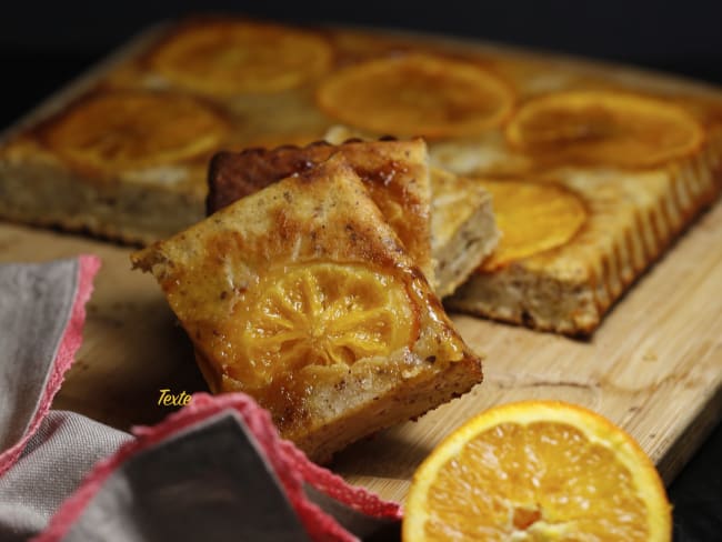 Carrés à l'orange noisettes et fromage ricotta