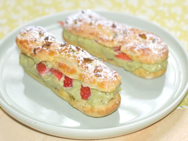 Eclair pistache fraise