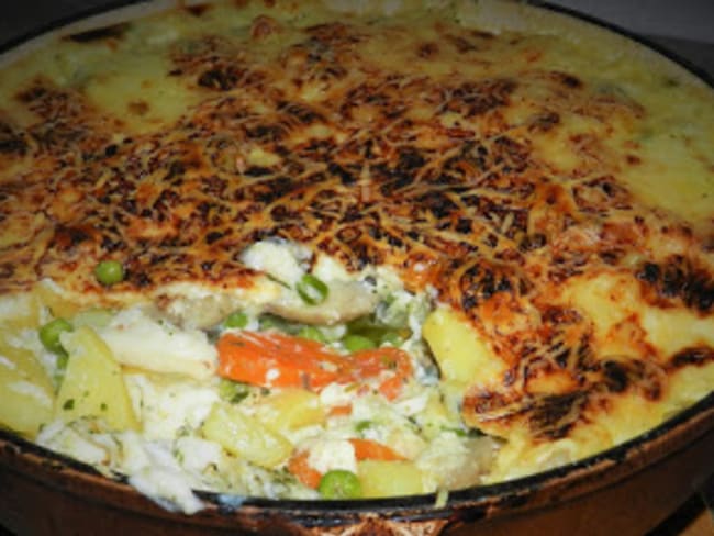 Gratin de poisson aux petits légumes