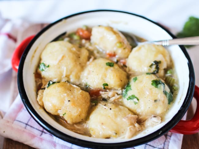 Chicken and dumplings : une soupe de poulet aux boulettes