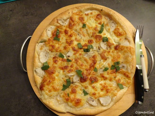 Tarte fine aux topinambours et mozzarella