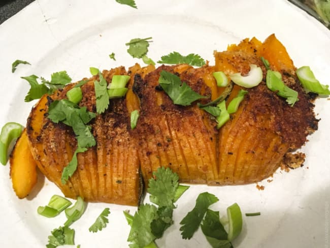 Courge butternut façon "Hasselback"