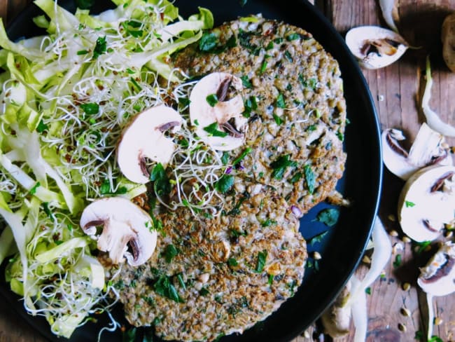 Galettes de sarrasin aux champignons de Paris