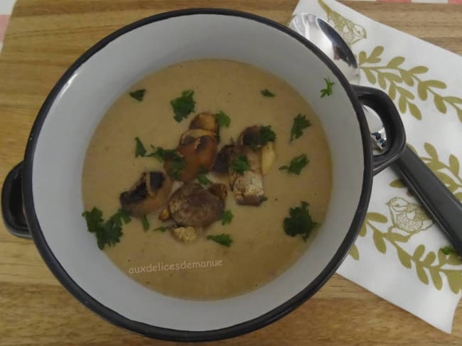 Velouté de marrons aux champignons