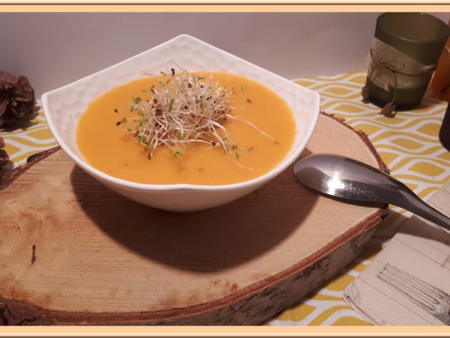 Soupe de carottes au lait de coco