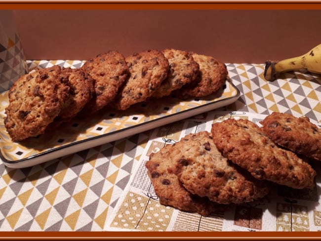 Cookies à la banane et pépites de chocolat