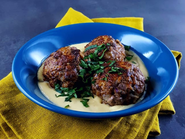 Boulettes de bœuf sauce grecque avgolemono