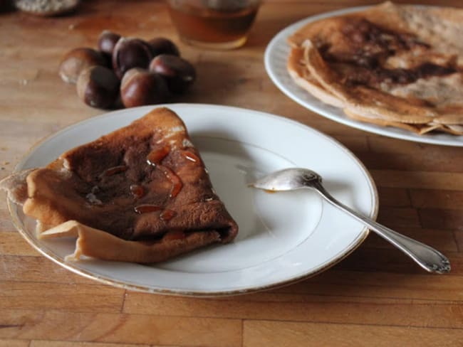 Crêpes à la farine de châtaigne pour Mardi gras