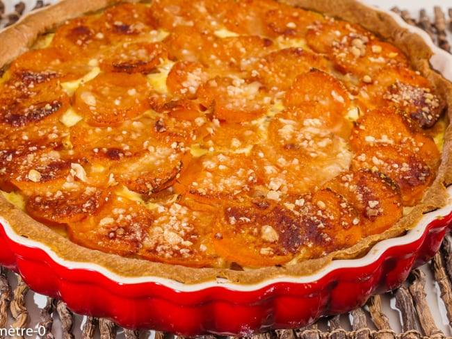 Quiche à la courge spaghetti, patate douce et poitrine fumée