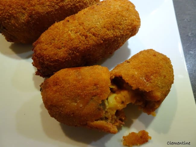 Suppli al telefono - croquettes de riz et mozzarella