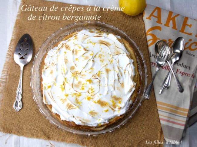 Gâteau de crêpes à la crème de citron bergamote