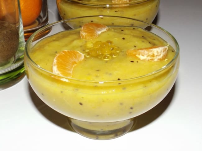 Soupe de fruits exotiques aux perles de Miel