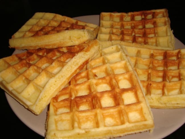 Gaufre moelleuses comme un quatre-quart