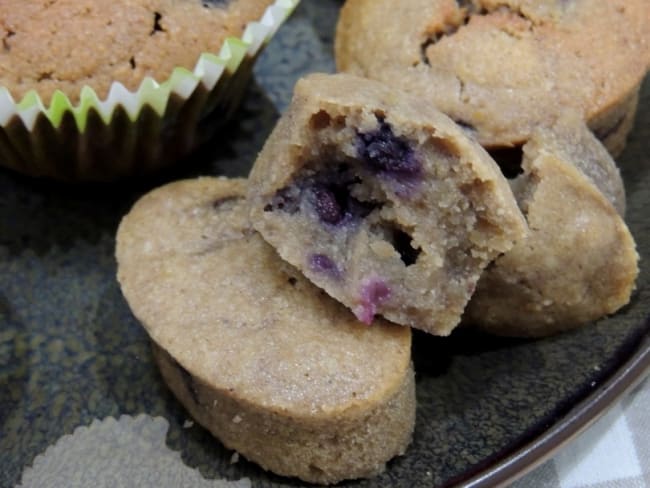 Minis fondants marron myrtille ~Mini chestnut & blueberry cake