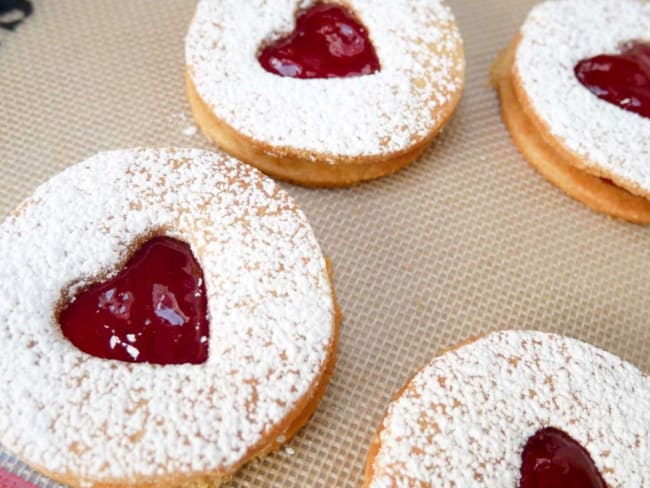 Les petits biscuits confiture spécial Saint Valentin