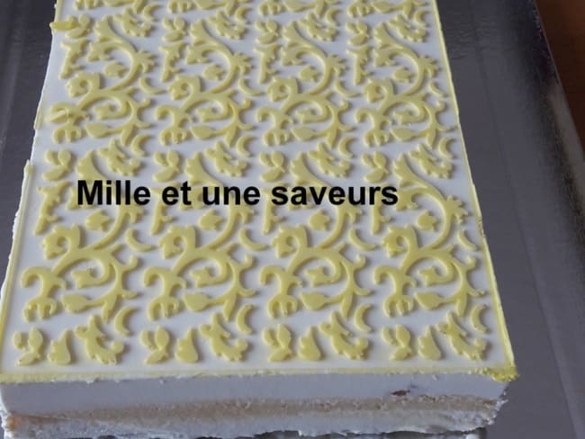 Entremet noix de coco et son insert citron