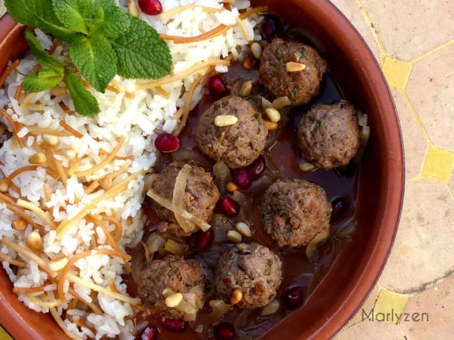 Boulettes d'agneau à la mélasse de grenade 