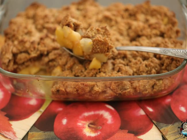 Crumble pommes poires cannelle