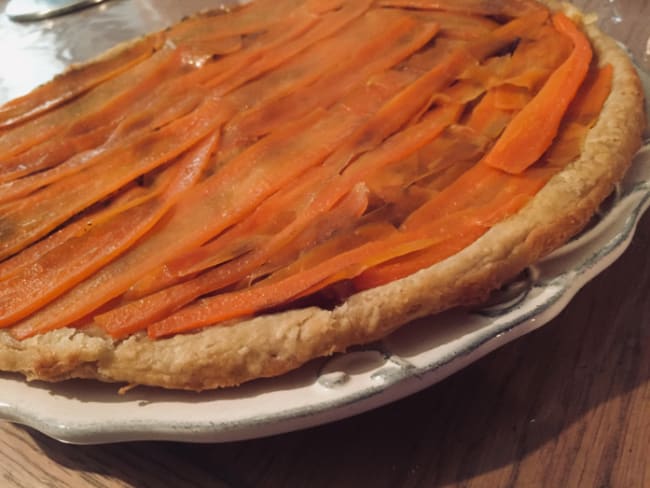 Tarte tatin de carottes & oignons caramélisés