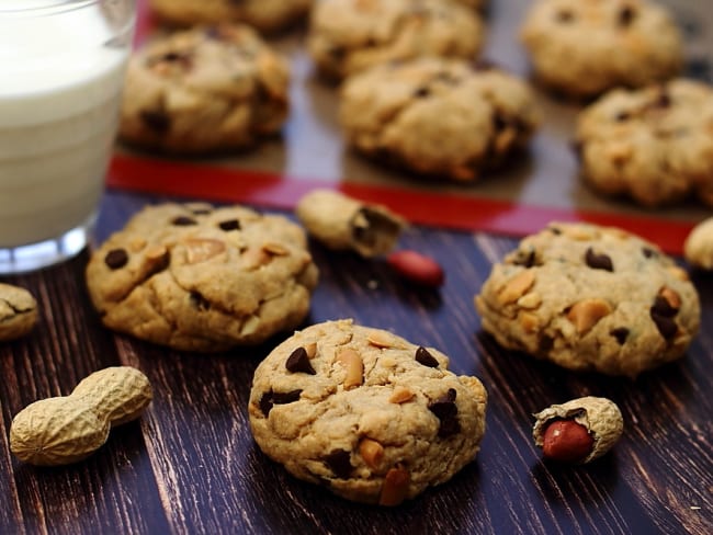 Cookies au beurre de cacahuète et chocolat