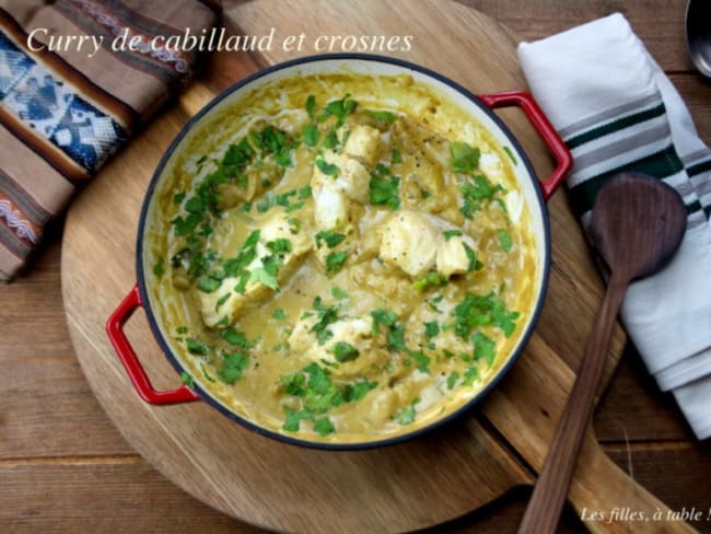 Curry de cabillaud et crosnes