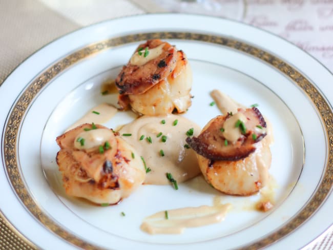 Noix de Saint-Jacques au foie gras - Un plat aux saveurs terre mer