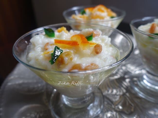 Riz au lait et aux fruits confits maison