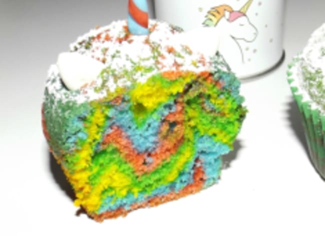 Muffins rainbow licorne