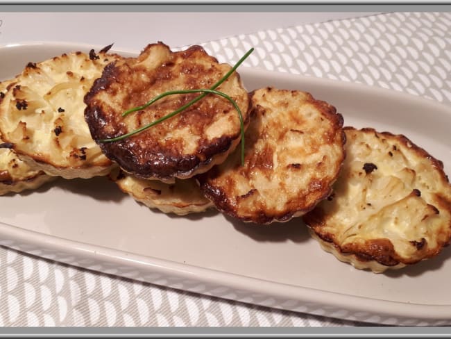 Tartelettes chou-fleur et roquefort