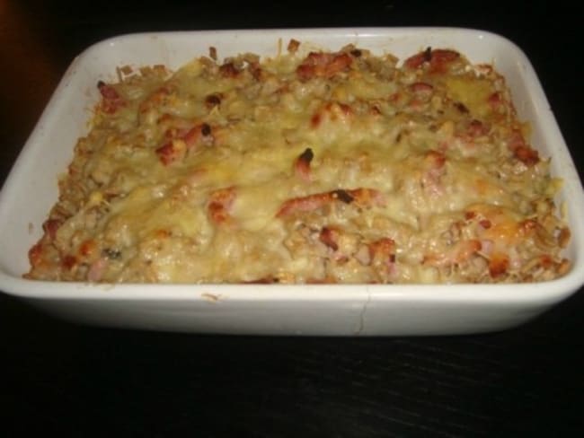 Gratin de crozets au morbier